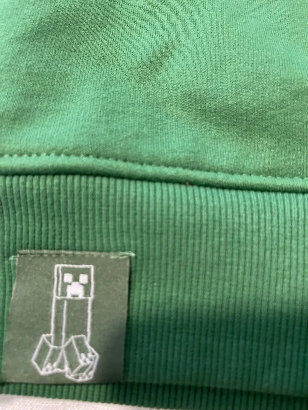 NWOT Kids Green Minecraft- Creeper Inspired Zip Hoodie